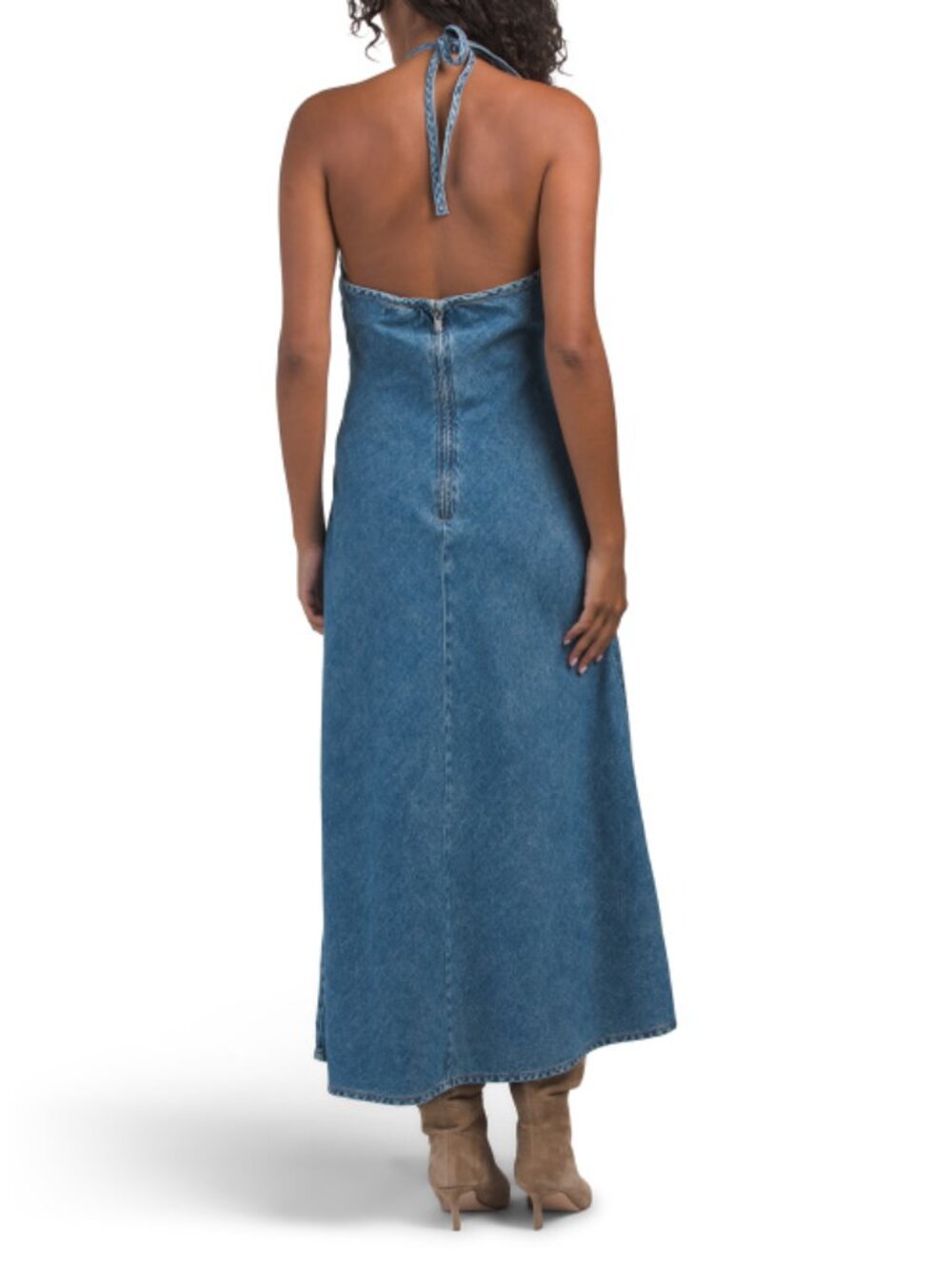 STEVE MADDEN Vilma High Neck Denim Dress - Picture 2 of 2